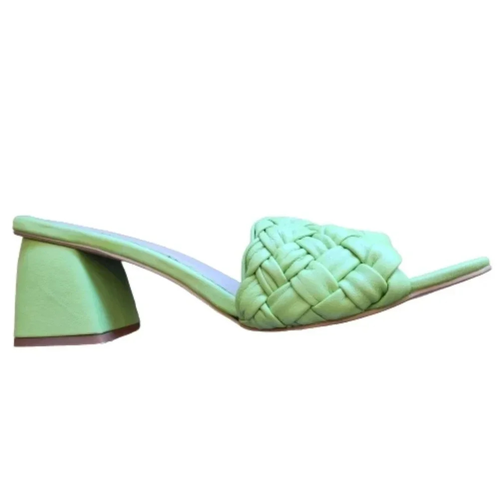 Farylrobin Green Woven Sandals